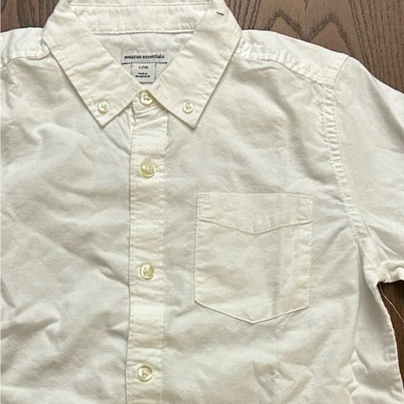 NWT Amazon Essentials Long-Sleeve Button-Down 100% Cotton boys size Large 10 - Picture 2 of 11